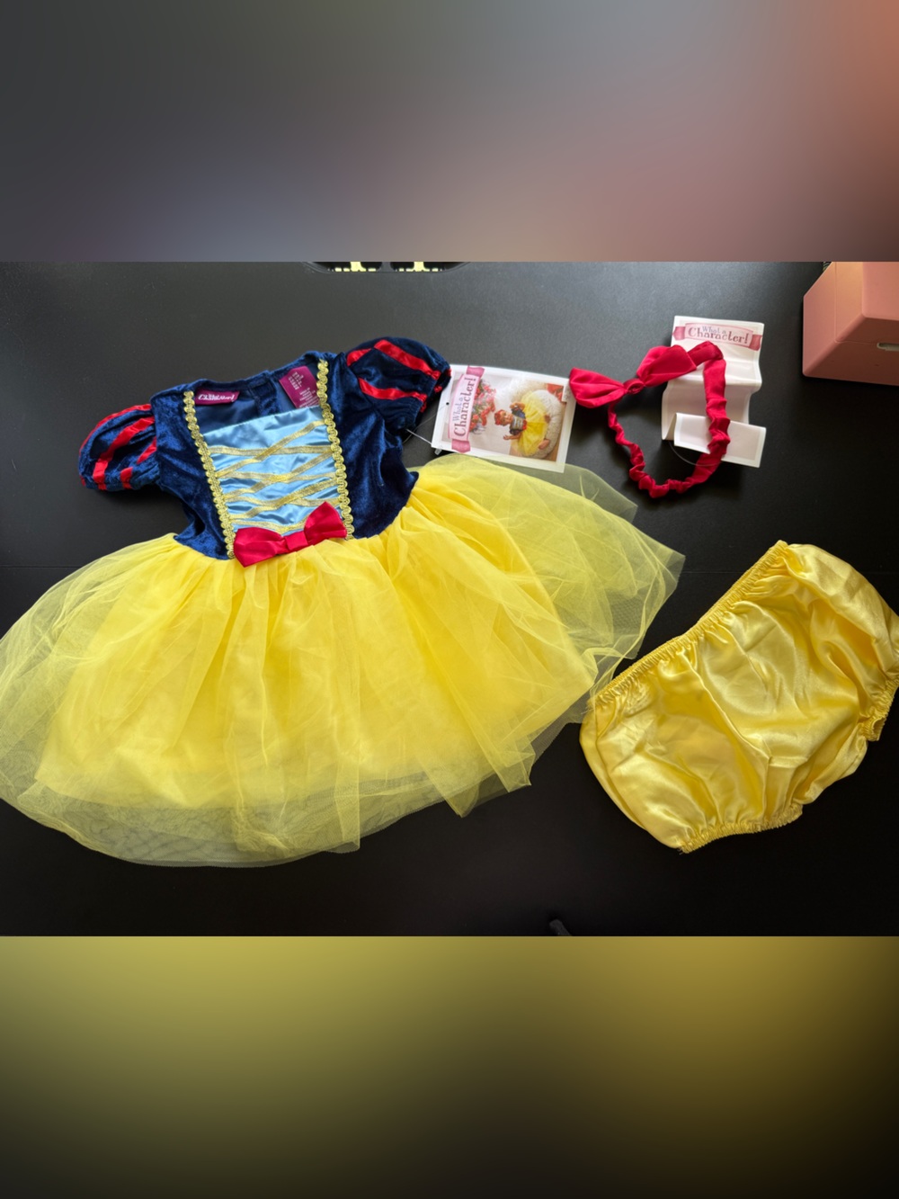 Snow White Baby Costume Dress 12M Girls Tutu Bloomers What A Character Disney⁠